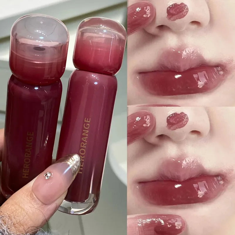 Moisturizing Lip Gloss with Mirror Water Finish - Clear Tint, 6 Colors Available
