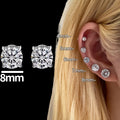 Magnetic Ear Clip Non Piercing Jewelry Pack - Unisex Punk Round Zircon Earrings