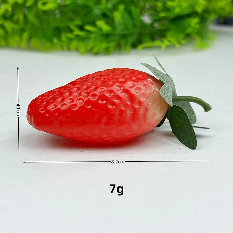 Artificial Strawberry 10pcs Fake Fruit for Home Decor Party Photography Christmas DIY