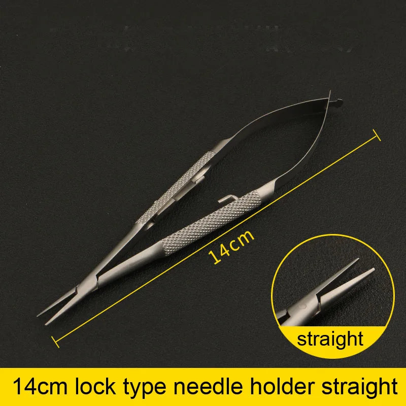 Needle Holder Microsurgery Surgical Needle Device Stainless Steel Fine Tip