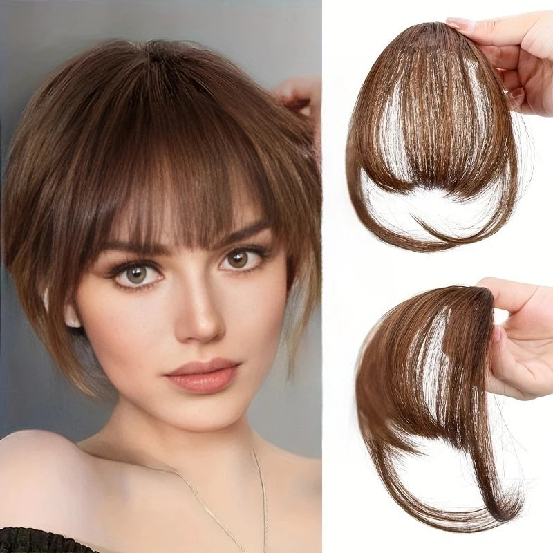 Clip-In Hair Bangs Extension Fake Fringe for Women - Synthetic Straight Hairpiece