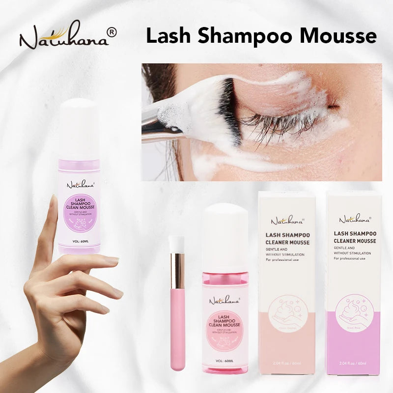 Eyelash Extension Shampoo Foam - Lash Cleaning Mousse for False Lashes - 60ml
