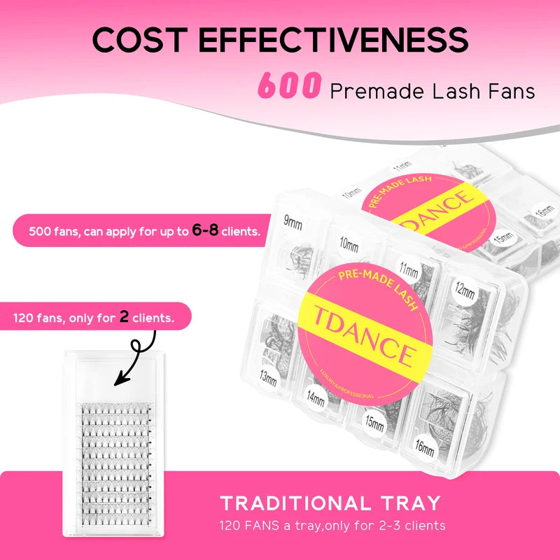 Russian Volume Faux Eyelash Fans - Loose Fans for Extensions, Multiple Variants