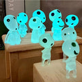 Glow-in-The-Dark Miniature Tree Spirits for Micro Landscape Decoration - 10pcs