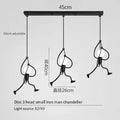 Retro Wrought Iron Chandelier for Restaurant Cafe Living Room Modern Creative Lighting