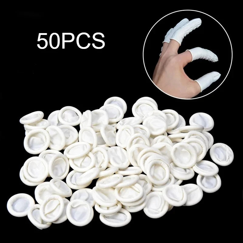 Disposable Latex Finger Covers 300PCS Non-slip Nail Art Finger Protectors