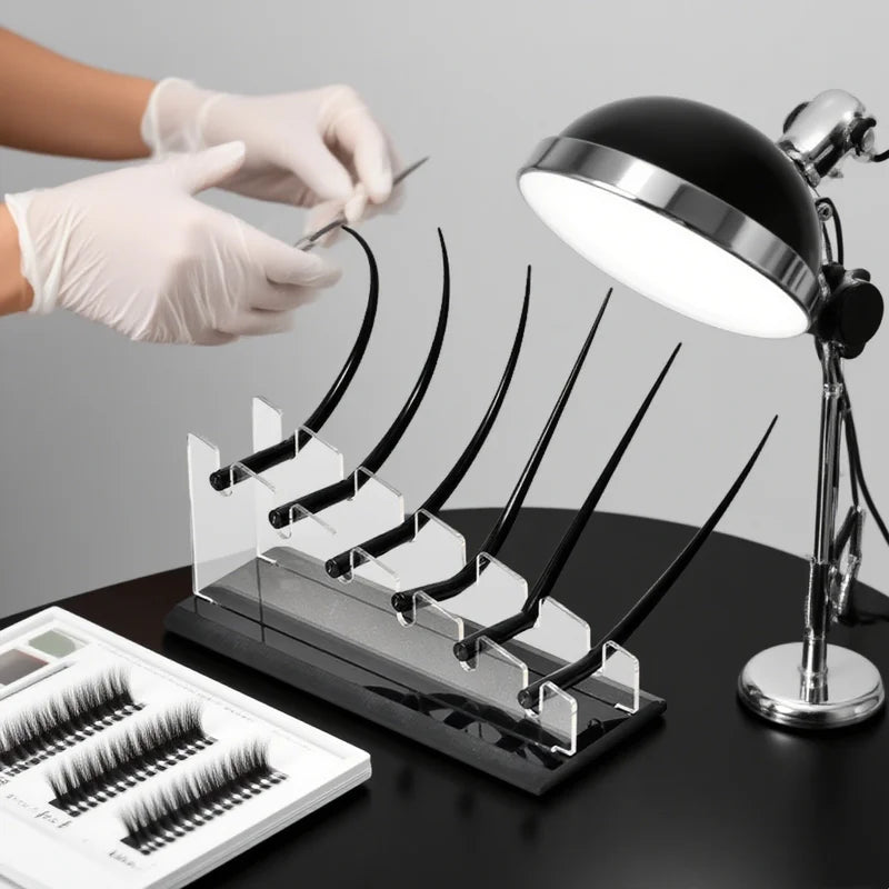 9-Pack Eyelash Extension Display Stands for Salon & Makeup Training