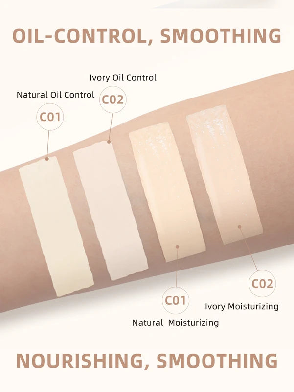 Full Coverage Liquid Foundation for All Skin Types - Long Lasting & Nourishing