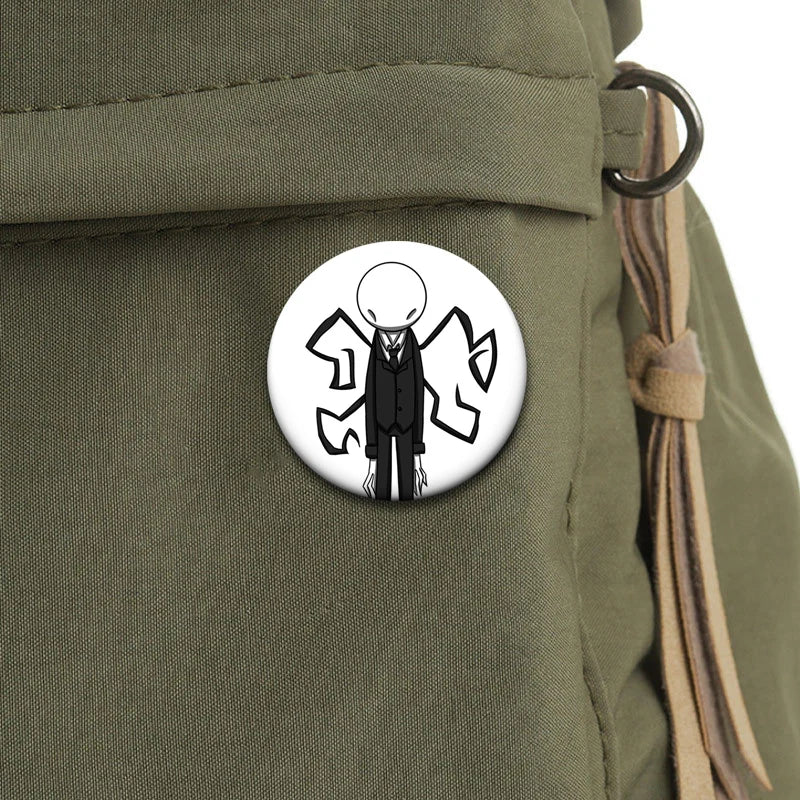 Hobby Game Slender The Arrival Pin Badge - Collectible Bag Accessory 58mm