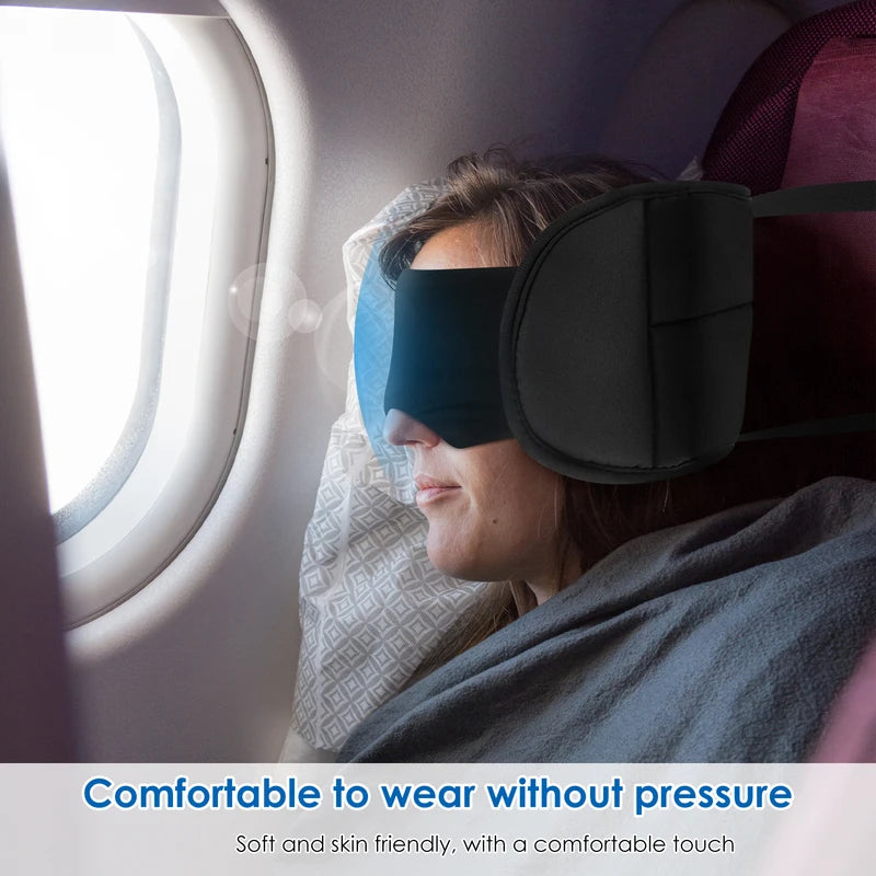 Travel Pillow with Eye Mask & Storage Bag - 360° Support Neck Rest