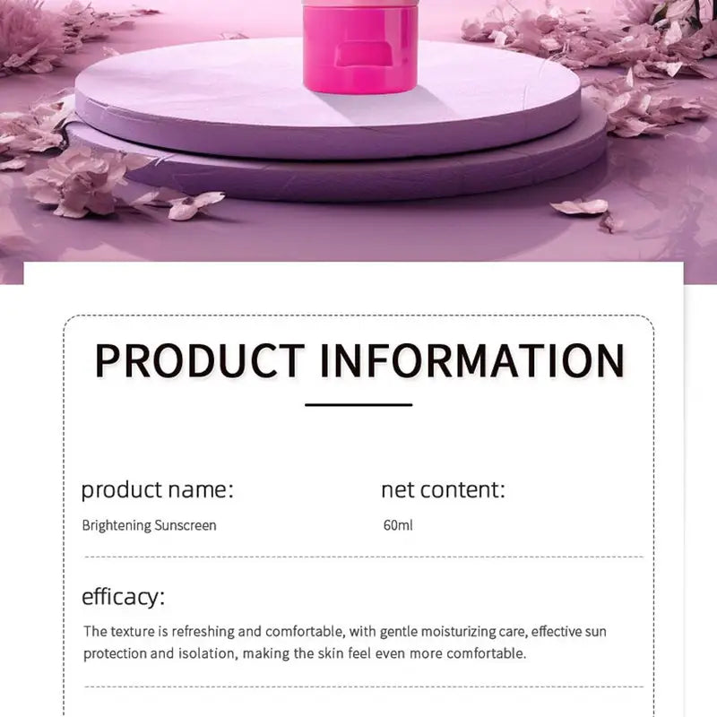 60ml Multi-Effect Sun Protection & Moisturizing Sunscreen Cream SPF Moisturizer