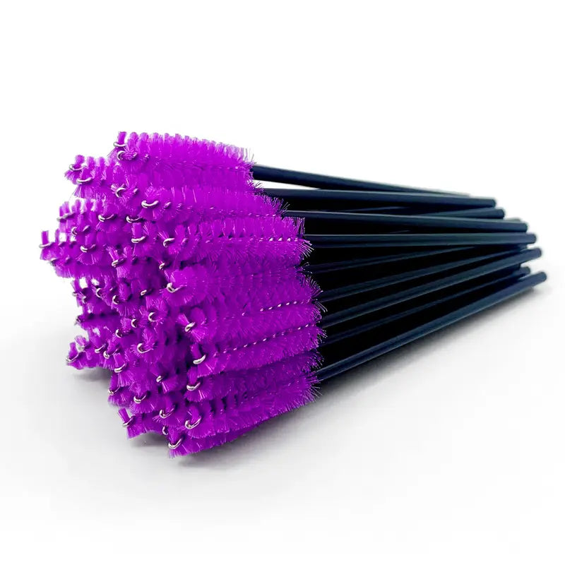 Disposable Eyelash & Eyebrow Brush Wands Set of 5/25/50 - Cosmetic Applicators