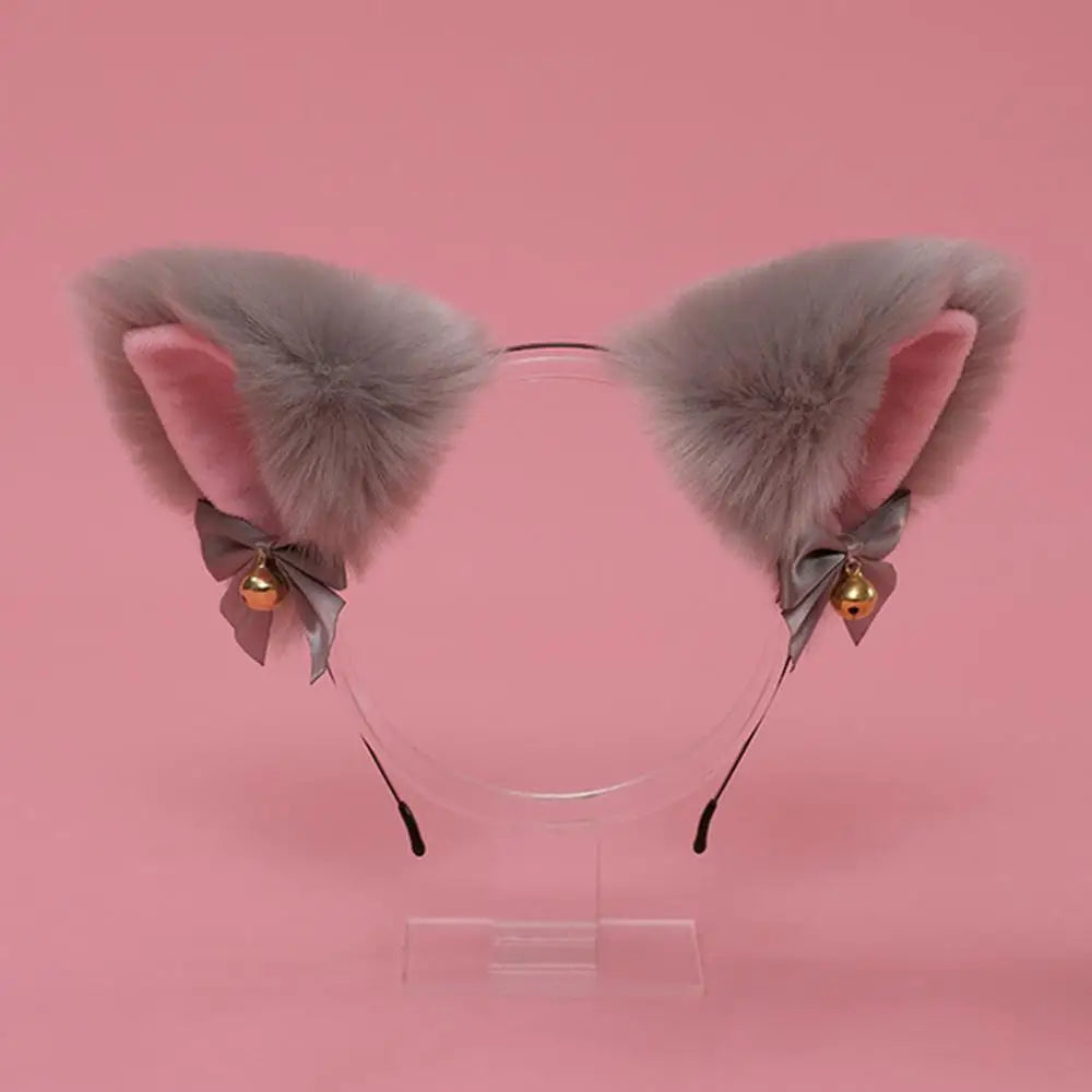 Cute Plush Cat Ear Headband for Halloween Cosplay and Parties