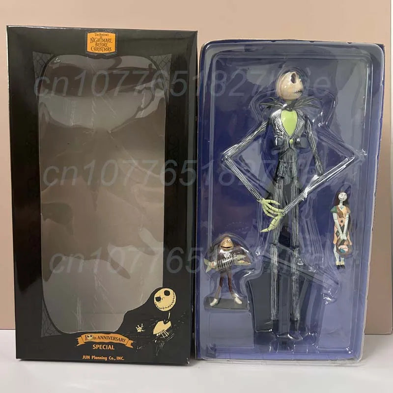 Nightmare Before Christmas Jack Skellington Action Figure with 12 Face Variants - Collectible Model Toy, Christmas Gift