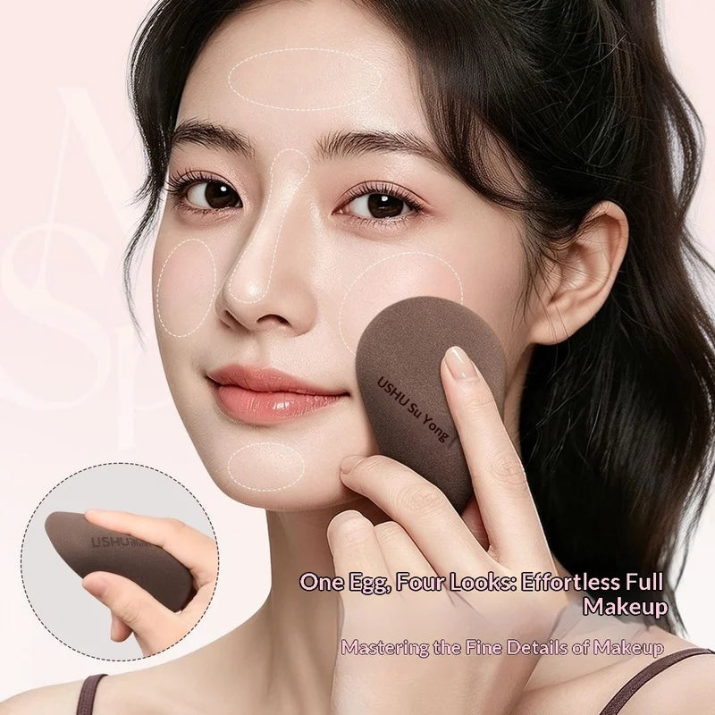 Finger Shape Makeup Sponge Set - Reusable Precision Face Cosmetic Puffs for Foundation & Highlighter