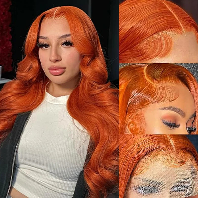 Human Hair Lace Front Wigs with Body Wave & Thick Density - Natural Hairline
