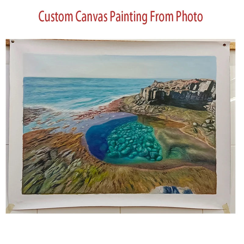 Custom Canvas Oil Painting from Photos - Wedding, Pet, Family Wall Art