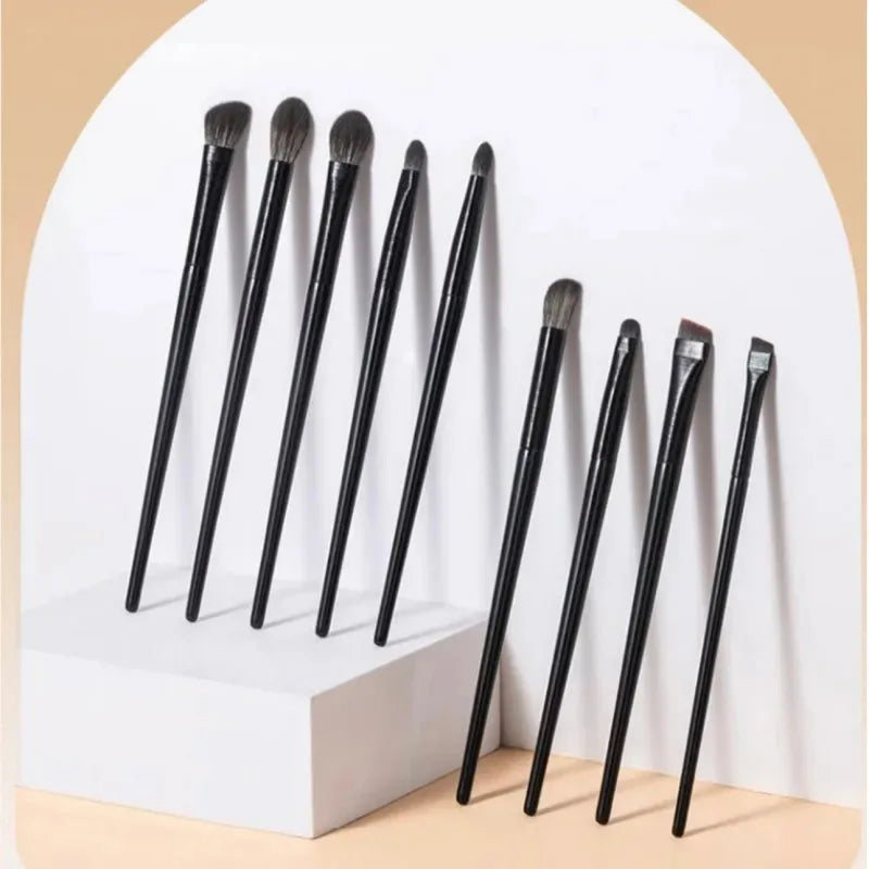 10-Piece Eye Makeup Brush Set - Small Soft Bristle Eyeliner and Eyeshadow Brushes