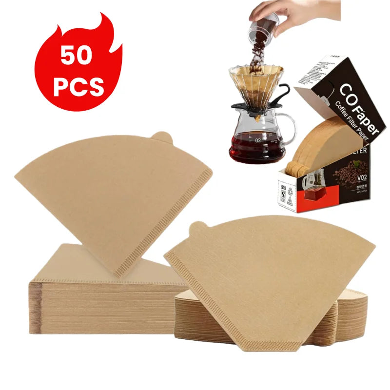 50 Count Unbleached Natural Coffee Filters for 1-4 Cup Coffee Makers