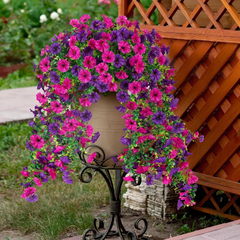 Artificial Flower Vine Morning Glory for Wedding Home Garden Decor - 75cm