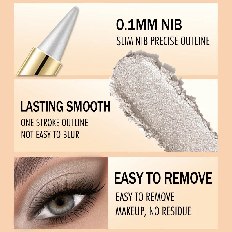 Waterproof Matte Eyeliner Gel - Fast Dry, Smudge Proof, Long Lasting Makeup Pen
