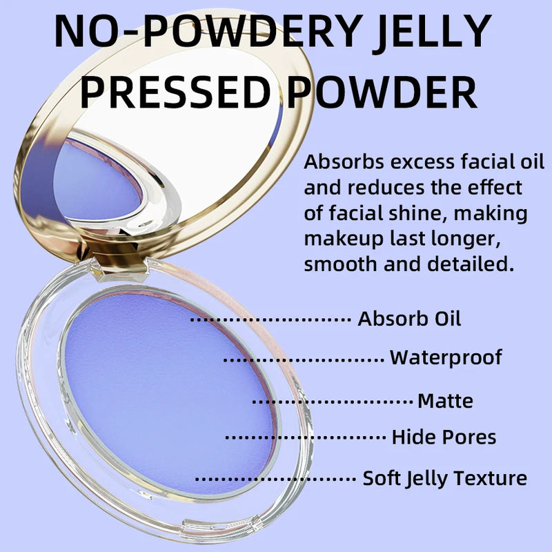 Oil-Control Full Coverage Matte Face Powder with Puff - Multiple Colors