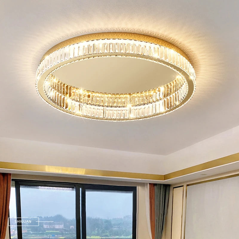 Modern Crystal LED Ceiling Lights for Living Room Dining Room Bedroom