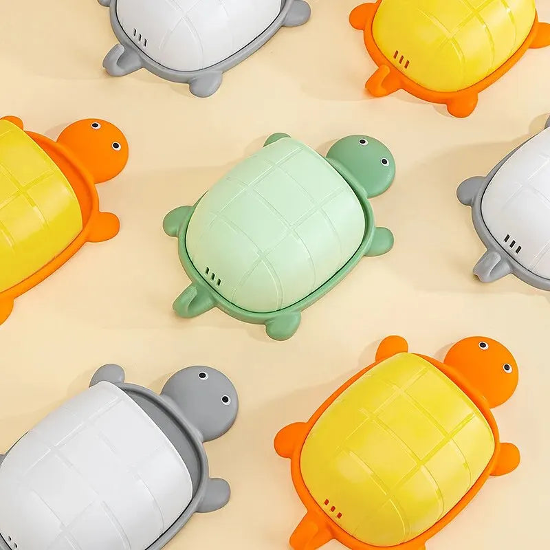 Cute Turtle Design Bathroom Storage Rack - Creative Toothbrush Organizer, Multi-Color