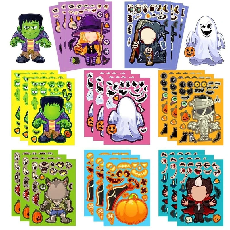 Halloween Character Sticker Sheets for Decorations Party Favors Crafts 8-40 Sheets