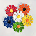 Outdoor Wall Sunflower Metal Decor 6-Pack Weatherproof Garden Art for Yard & Housewarming Gift