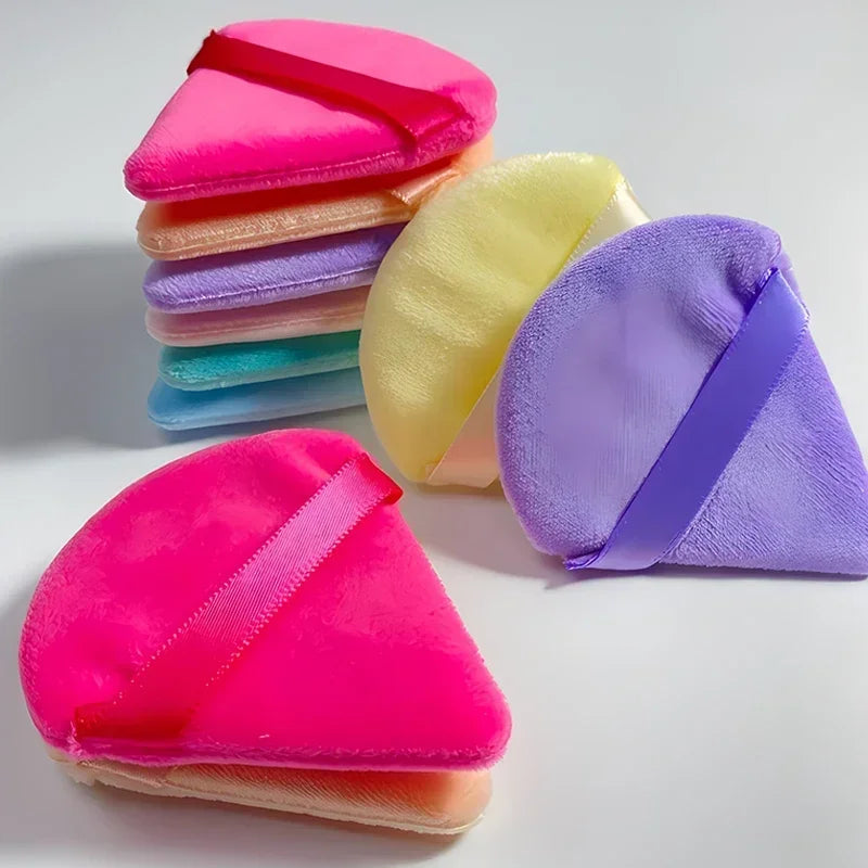 Velvet Triangle Makeup Sponge Set - Washable Foundation Powder Blush Tool