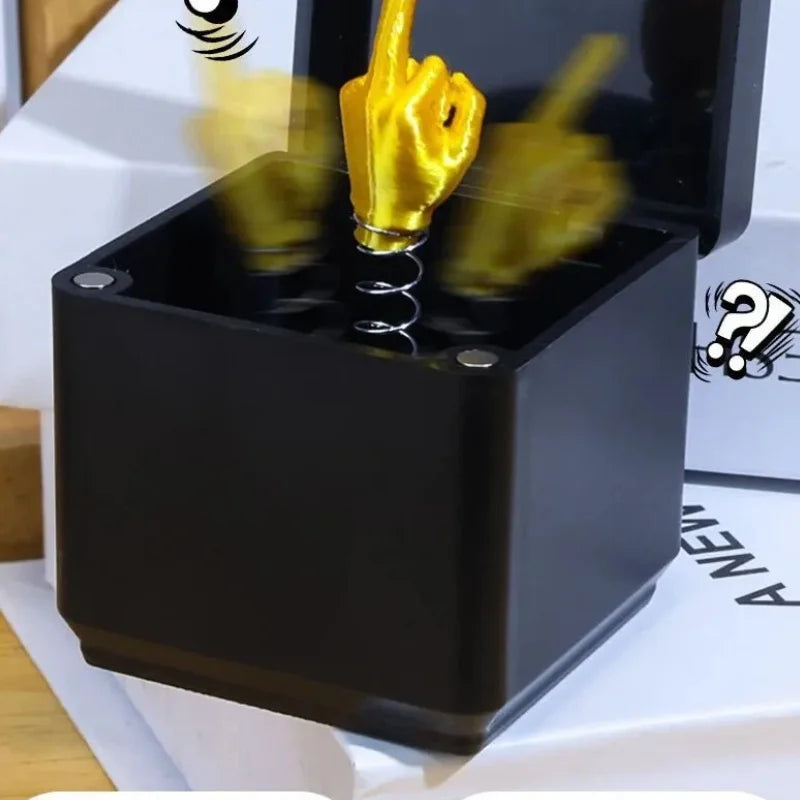 Funny Middle Finger Prank Gift Box for Christmas Office Desk Decor