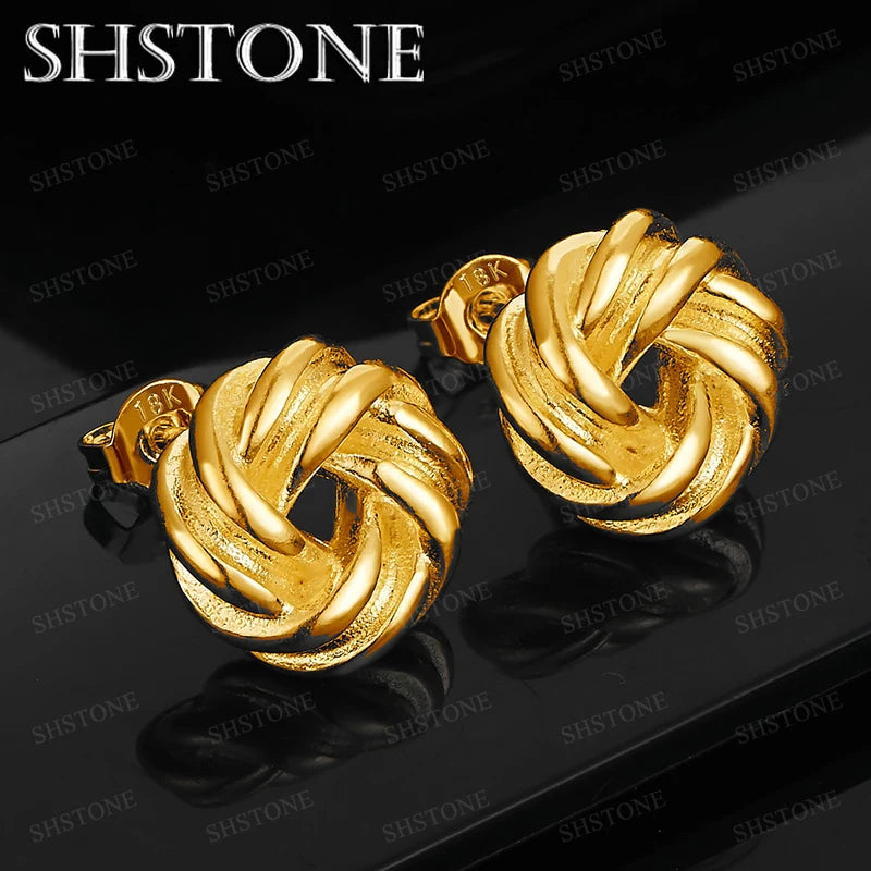18k Gold Rose Flower Zircon Stud Earrings - Multi Circular Fashion Jewelry