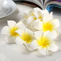 Fake Foam Frangipani Flowers for Wedding Decorations Craft Projects Hair Accessories - 10 Pack