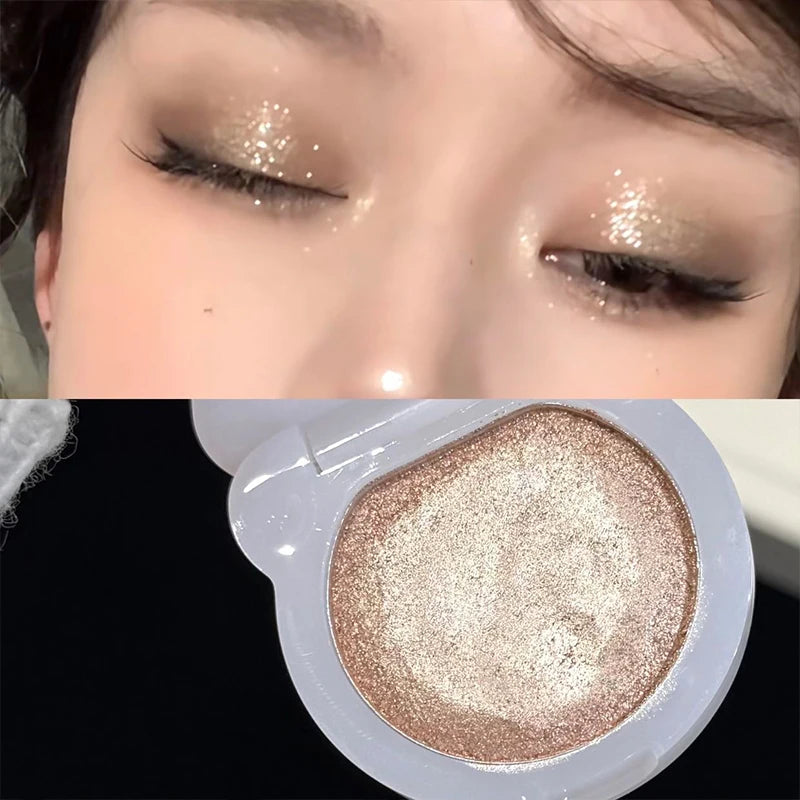 Multifunctional Eyeshadow Palette with Glitter & Highlighter - Long Lasting Shimmer Makeup