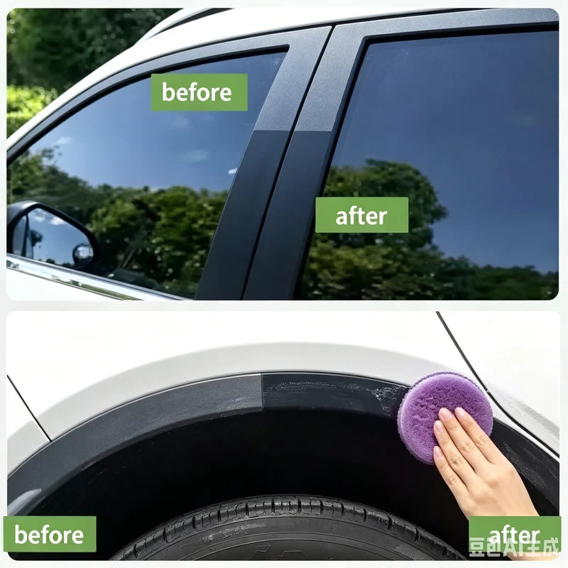 Crystal Clear Car Plastic Restorer for Interior & Exterior Panel Renovation Wax