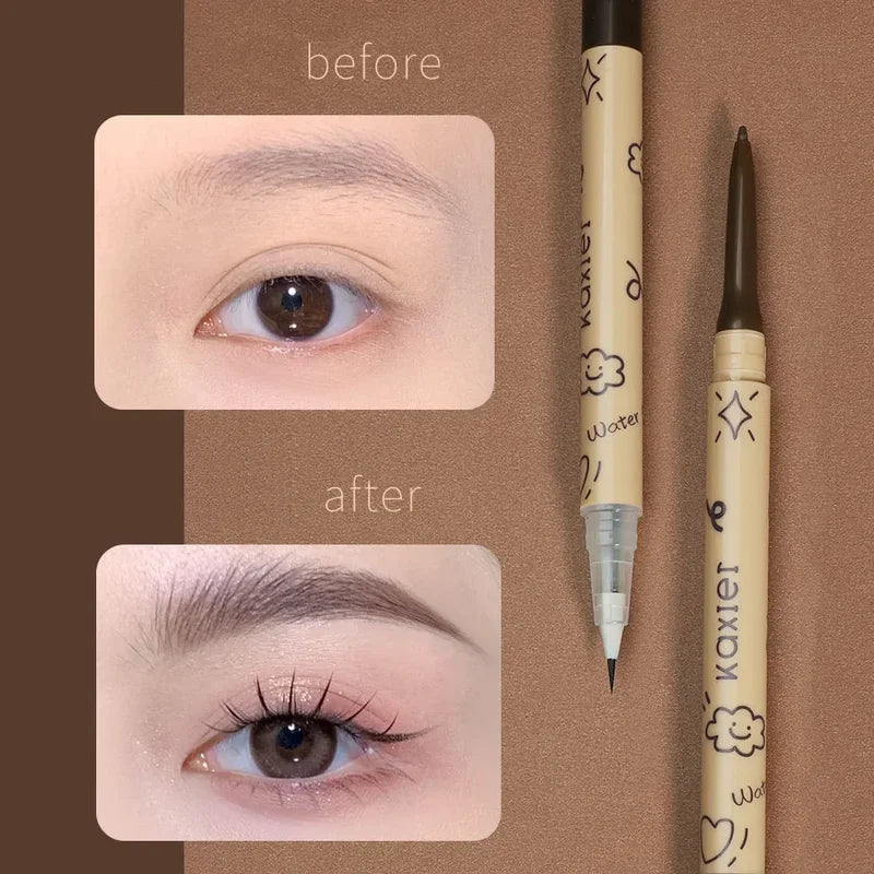 2-in-1 Liquid Eyebrow Tattoo Pencil Waterproof & Easy-to-Color Brow Gel Pen