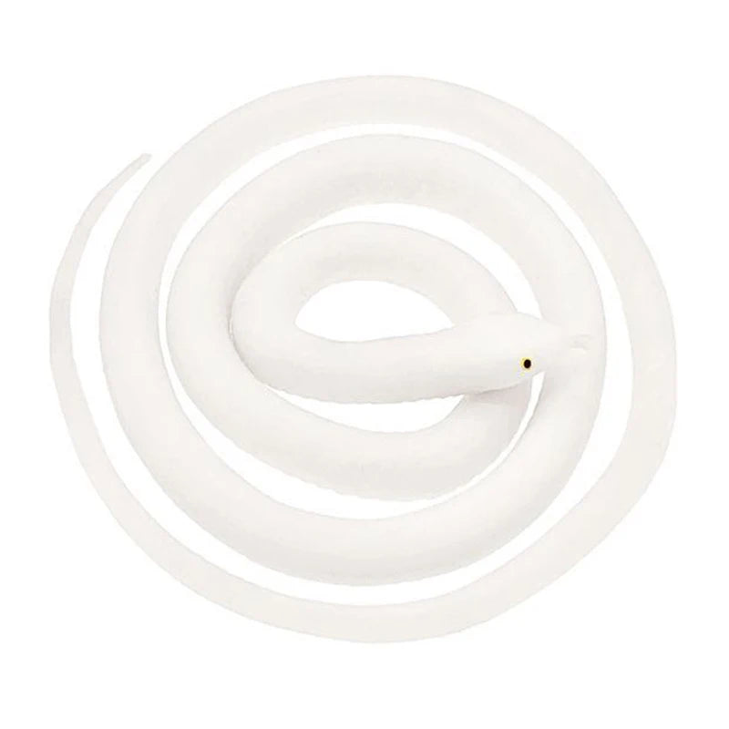 Realistic White Rubber Snake Halloween Prank Prop Party Decoration