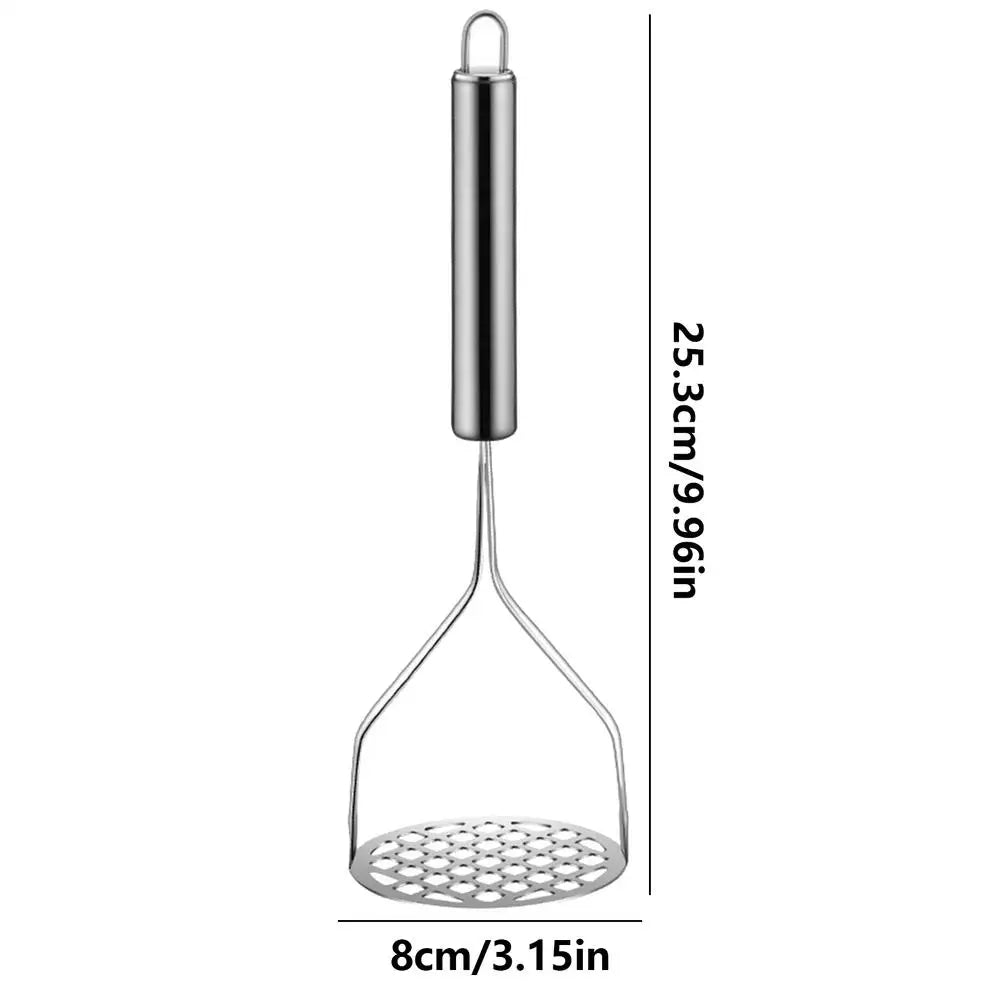 Stainless Steel Potato Masher for Vegetables & Fruit - Ergonomic Kitchen Tool