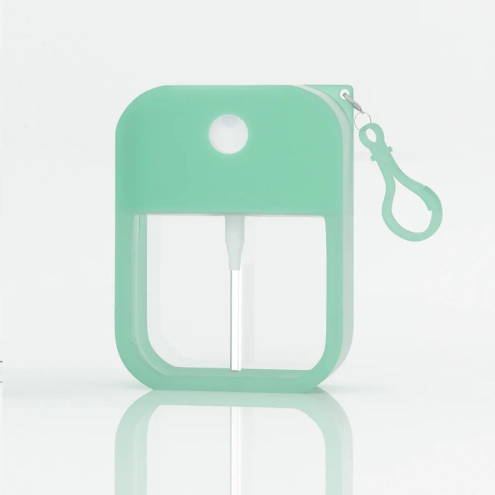 38ml Portable Refillable Card Spray Bottle with Silicone Hook for Hand Sanitizer & Travel