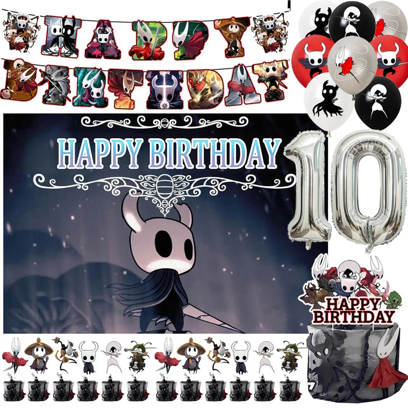 Party Balloons Banner Cake Topper Set for Birthday Celebration - Multiple Colors