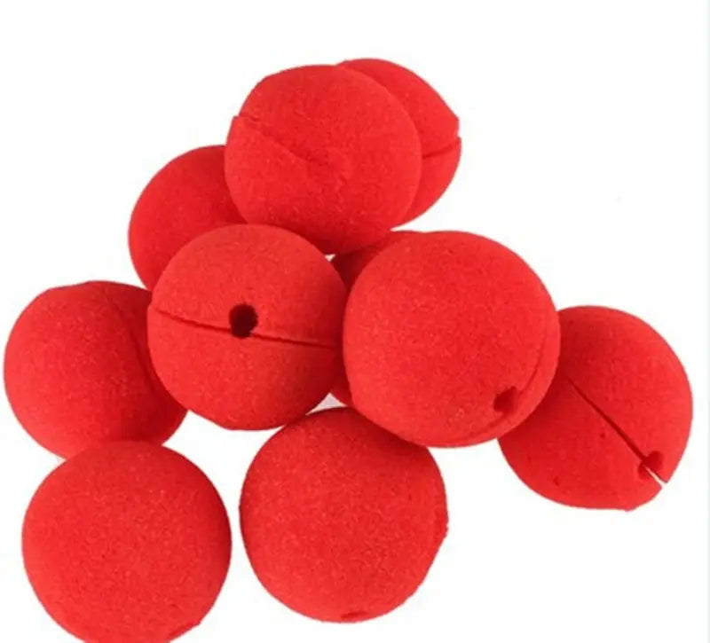 100pcs Red Clown Nose Foam Balls for Costumes Circus Party Halloween Props
