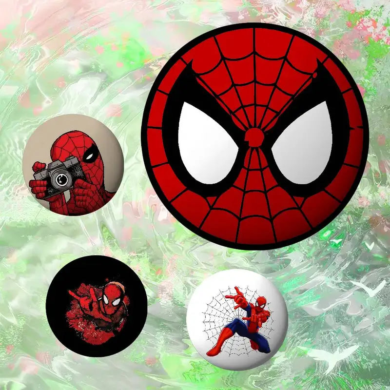 Spider Man Brooch Pins Set - Stylish Jewelry Badge Accessories for Bags