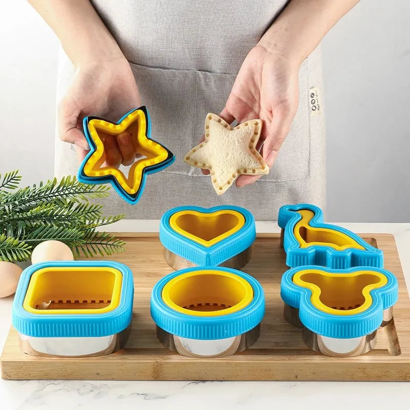 Multi-Shape Food Art Cutting Mold Set for Sandwiches Cookies Bread Kitchen Tools