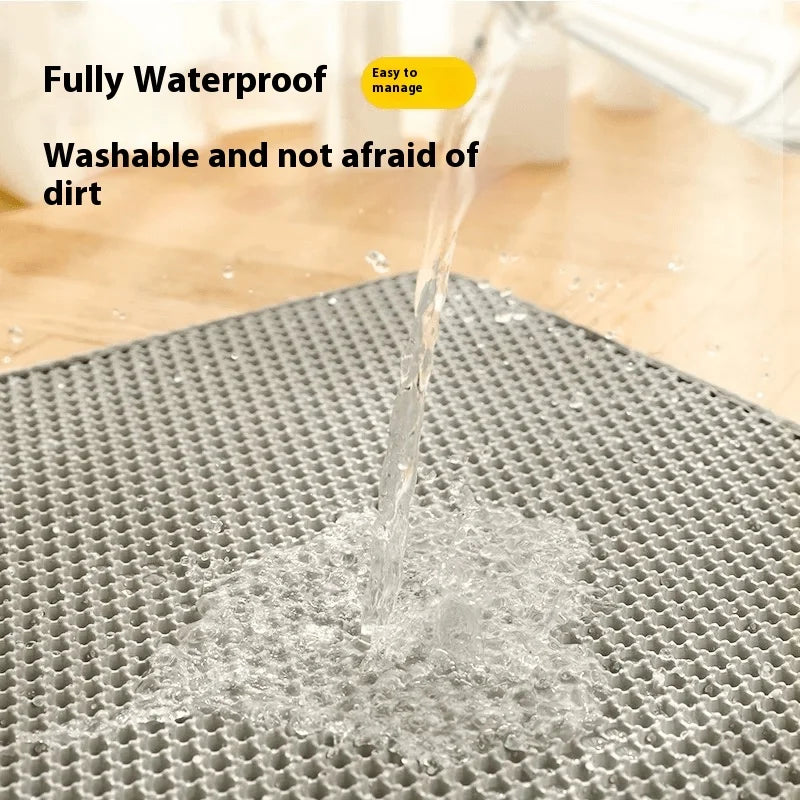 Large Cat Litter Box Mat with Non-Slip Waterproof Eco-Friendly Design
