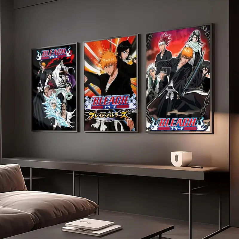 Anime B-Bleach Wall Art Poster for Home Decor - Minimalist Canvas Print