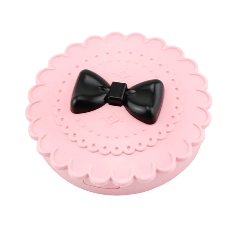 Pink False Eyelash Storage Box with Mirror - Makeup Organizer Case
