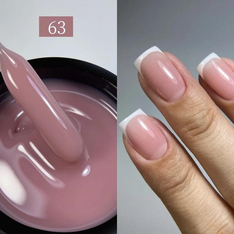 50ml Self-Leveling Builder Nail Gel for Extensions UV LED Safe TPO Free