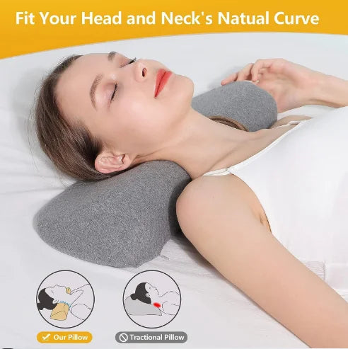 Memory Foam Cervical Neck Pillow for Pain Relief and Support