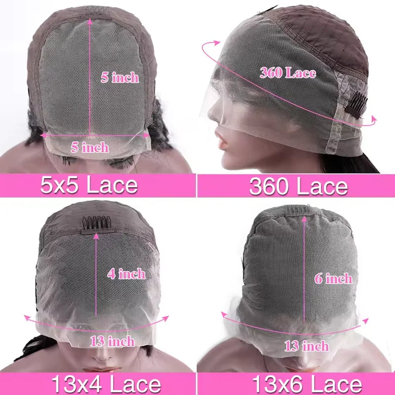 Long Body Wave Lace Frontal Wig 13x6 HD Transparent Lace Human Hair 200 Density